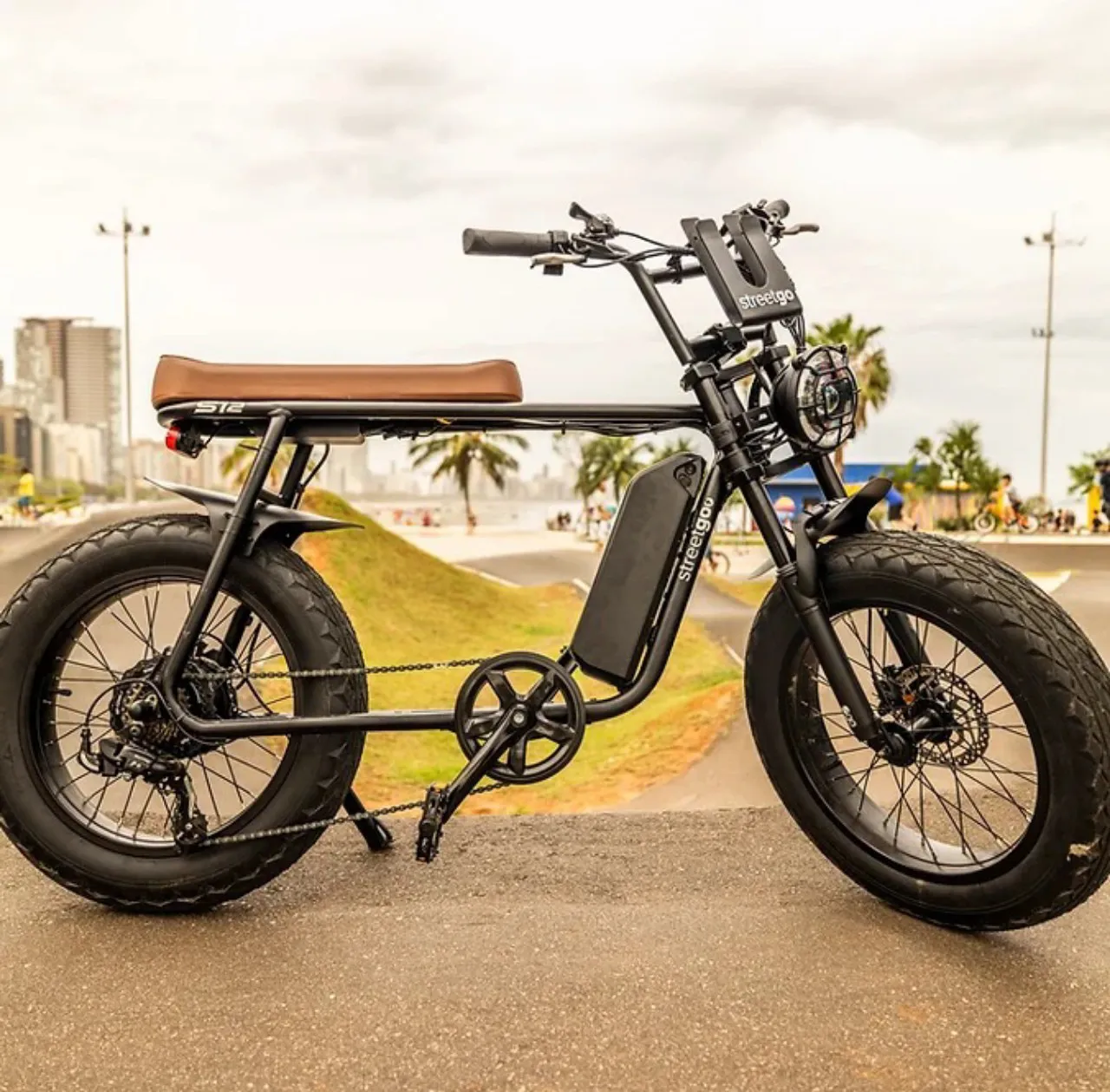 Bike StreetGo S27 XL detalhe da bateria