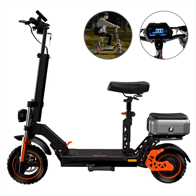 Patinete Scooter Pro detalhe do banco duplo